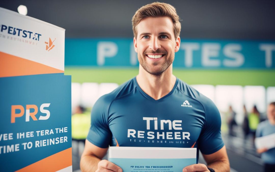 Motorcycle Training Blog Smiling man in athletic wear holding a certificate, representing motorcycle training and pre-test refreshers.