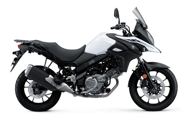 Lexmoto motorcycle in white and black, showcasing its sleek design, suitable for motorcycle training courses in North London.